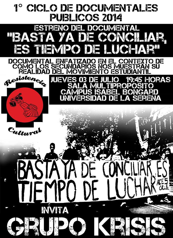 1° Ciclo de documentales públicos 2014 (Grupo Krisis).